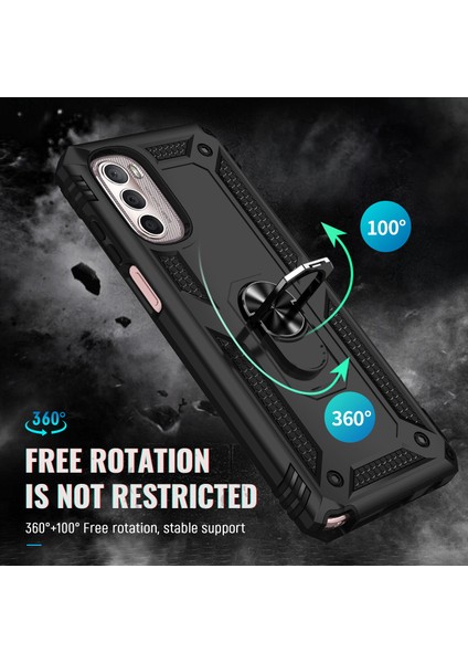 Motorola Moto G Stylus 2022 Için Çift Katmanlı I Kapaklı Yüzüklü Arkası Standlı Kılıf (Yurt Dışından) fiyatları