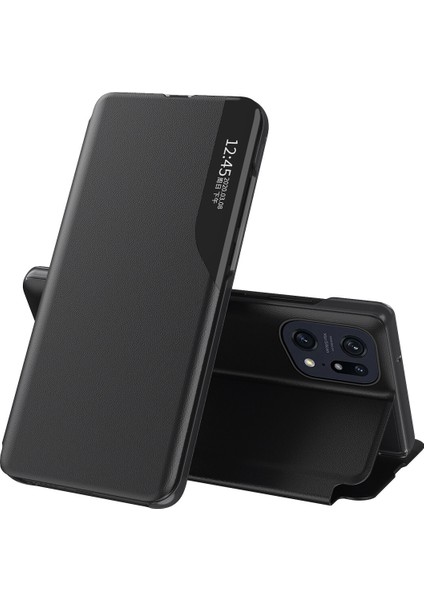 Case For Oppo Find X5 Için Smart View Pencere Flip Standı Kapağı Deri Koruyucu Kılıf (Yurt Dışından)