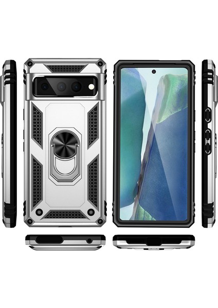 Google Pixel 7 Pro Için Çift Katmanlı I Kapaklı Yüzüklü Arkası Standlı Kılıf (Yurt Dışından) fiyatları