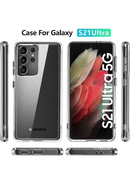 Samsung Galaxy S21 Ultra 5g Için Crystal Clear Hard Pc Tpu Tampon Koruyucu Kapağı Clear Kılıf (Yurt Dışından) fiyatları