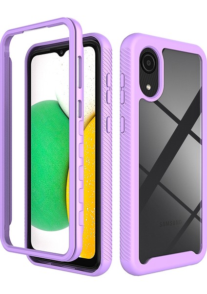 Samsung Galaxy A03 Core Için Çift Katmanlı Şeffaf Bumper Tam Koruma Kapaklı Kılıf (Yurt Dışından)