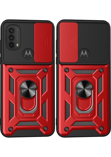 Motorola Moto G Power Için Kaydırmalı Kamera Kapaklı ve Halka Tutucu Standlı Sağlam Zırh Koruma Çantası Kılıf (Yurt Dışından) fiyatları