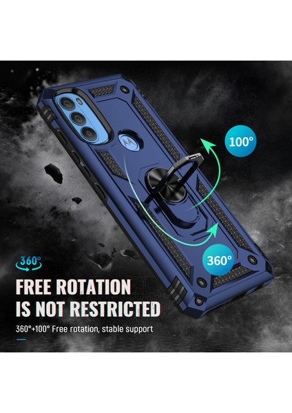 Motorola Moto G71 5g Için Çift Katmanlı I Kapaklı Yüzüklü Arkası Standlı Kılıf (Yurt Dışından) fiyatları