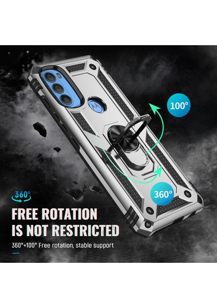 Motorola Moto G71 5g Için Çift Katmanlı I Kapaklı Yüzüklü Arkası Standlı Kılıf (Yurt Dışından) fiyatları