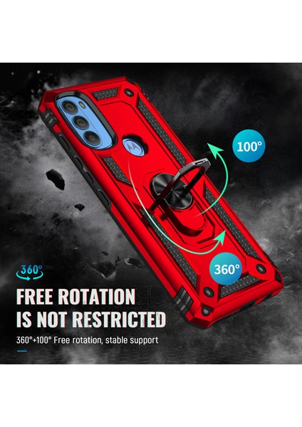 Motorola Moto G71 5g Için Çift Katmanlı I Kapaklı Yüzüklü Arkası Standlı Kılıf (Yurt Dışından) fiyatları