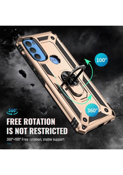 Motorola Moto G71 5g Için Çift Katmanlı I Kapaklı Yüzüklü Arkası Standlı Kılıf (Yurt Dışından) fiyatları