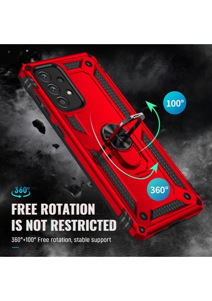 Samsung Galaxy A73 5g Için Çift Katmanlı I Kapaklı Yüzüklü Arkası Standlı Kılıf (Yurt Dışından) fiyatları