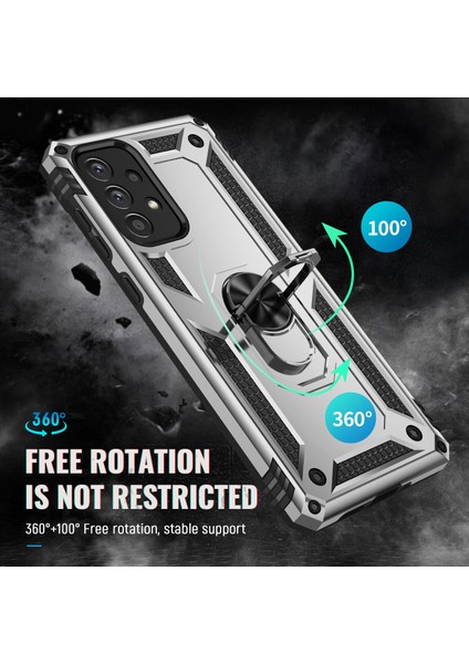 Samsung Galaxy A73 5g Için Çift Katmanlı I Kapaklı Yüzüklü Arkası Standlı Kılıf (Yurt Dışından) fiyatları