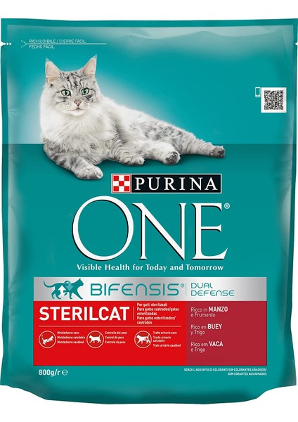One Kısır Sığır Etli Kedi Maması 800 gr