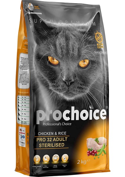 Pro 32 Sterilised Formula Kedi Kuru Maması 2 kg