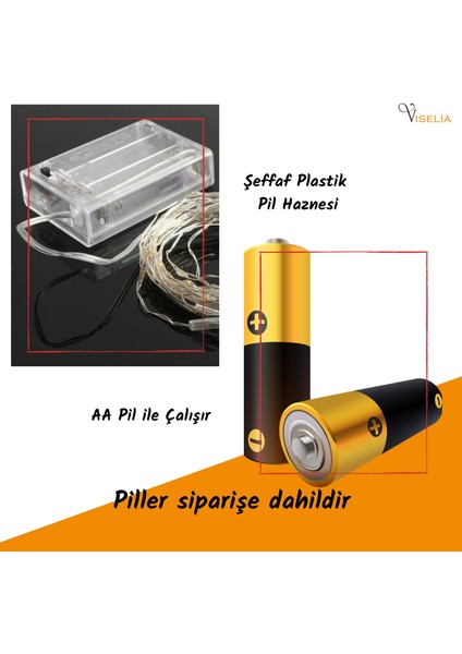 Peri LED Çok Amaçlı Dekoratif Aydınlatma 3 Metre Piller Dahil Şerit Parti Işığı indirimleri