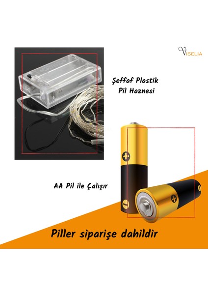 Peri LED Çok Amaçlı Dekoratif Aydınlatma 3 Metre Piller Dahil Şerit Parti Işığı fiyatları