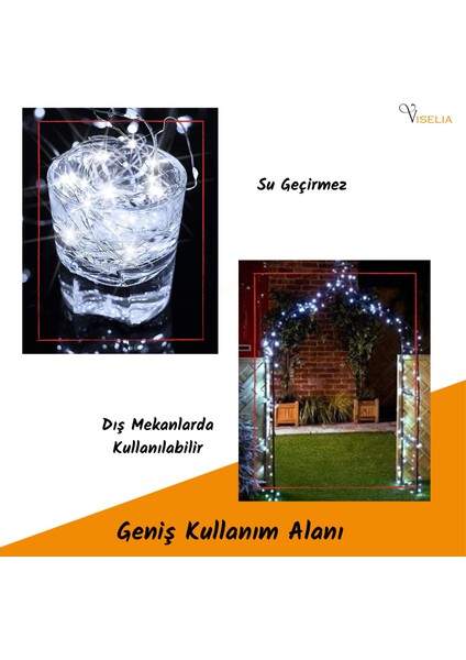 Peri LED Çok Amaçlı Dekoratif Aydınlatma 3 Metre Piller Dahil Şerit Parti Işığı modelleri