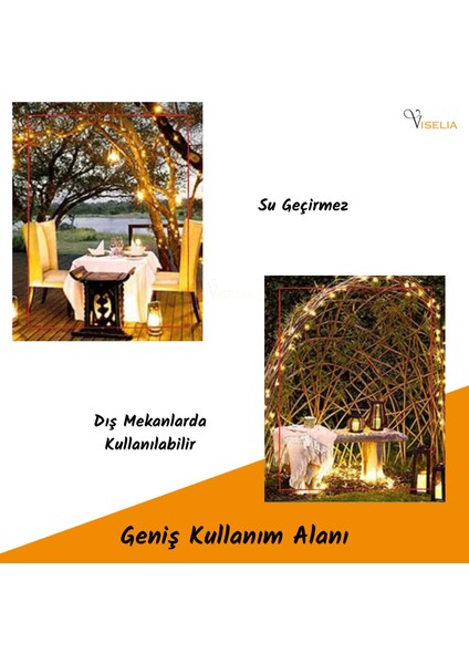 Peri LED Çok Amaçlı Dekoratif Aydınlatma 3 Metre Piller Dahil Şerit Parti Işığı fırsatları