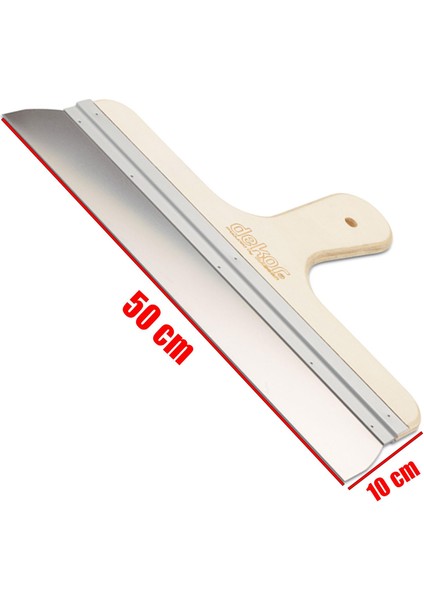 Dekor 049 Eğri Saplı Ispatula Ahşap Saplı Spatula 50 cm