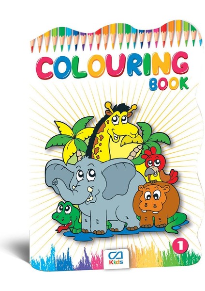 Colourıng Book Boyama Kitabı Seti + 6lı Boyama Kalemi Hediyeli