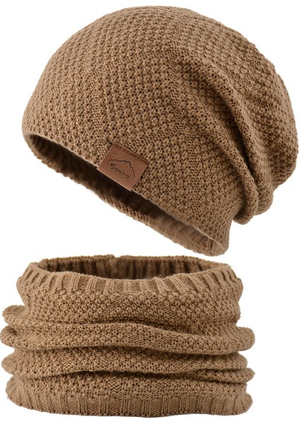 Erkekler Kış Sıcak Önlük Örme Şapka (Yurt Dışından)