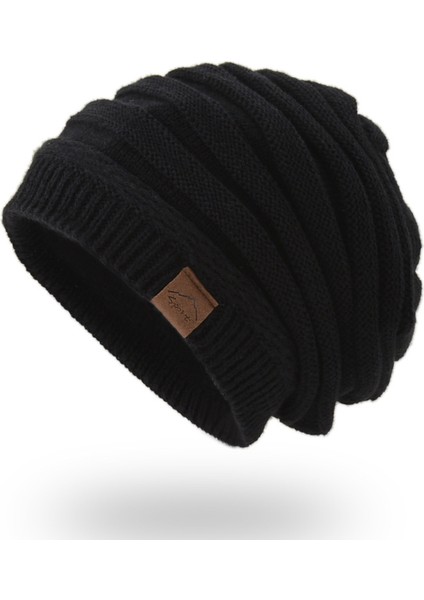 Erkek Bayan Örme Şapka Çift Yün Şapka Nötr Sıcak Şapka Avrupa ve Amerika (Yurt Dışından)