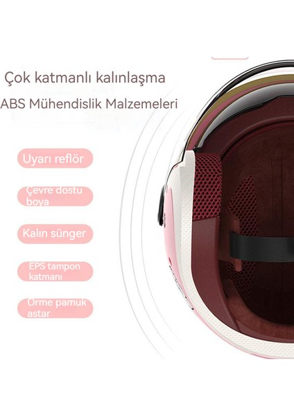 Buğu Önleyici Çift Lens Mat Açık Motosiklet Kaskı (Yurt Dışından)