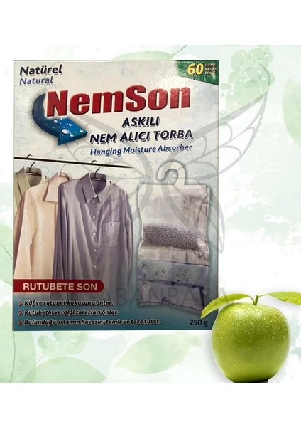 250 gr Nemson Askılı Nem Alıcı Yeşil Elma