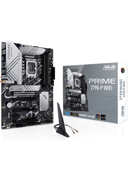 Prıme Z790-P Wıfı Intel Z790 Lga1700 Ddr5 7200 Dp Hdmı 3X M2 Usb3.2 Ax Wifi + Bt Aura Rgb 2.5Gbit Lan Atx (Prıme Z790-P Wıfı) Anakart