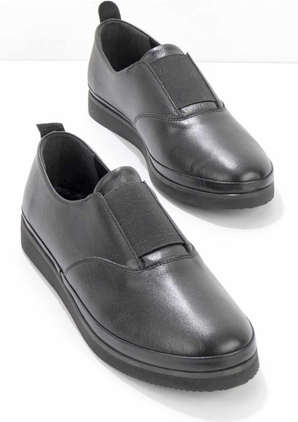 Siyah Leather Kadın Casual Ayakkabı K01248028503