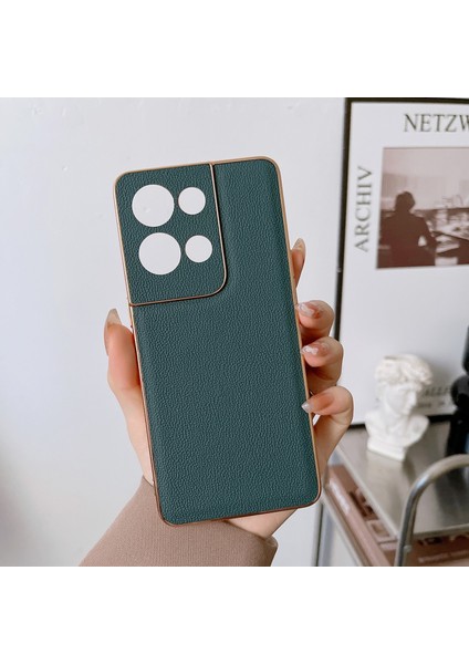 Reno 8 Pro Için Deri Koruyucutelefon Kılıfı - Koyu Yeşil (Yurt Dışından) fırsatları
