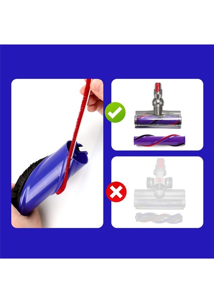 Adet Yumuşak Peluş Şerit V7 V8 V10 V11 Elektrikli Süpürge Doğrudan Tahrik Elektrikli Zemin Rulo Fırça Yedek Parçalar (Yurt Dışından)