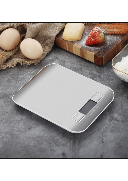 Paslanmaz Çelik Elektronik Dijital Mutfak Terazisi - Gümüş (Yurt Dışından)