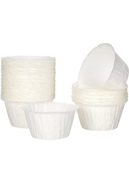 Trend Hediye Sepeti 24'lü Beyaz Muffin Kalıbı Cupcake Kalıbı Kek Kapsülü 50X35MM , Muffinsformar