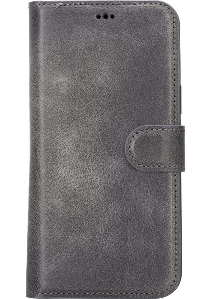 Apple iPhone 14 Plus Uyumlu Deri Cüzdanlı Kılıf Mwwn VS4EF Gri fırsatları