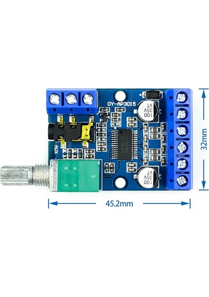 Roba DY-AP3015 Stereo 2X30W Amfi Devresi Class D 60W 8-24V Ses Kontrol