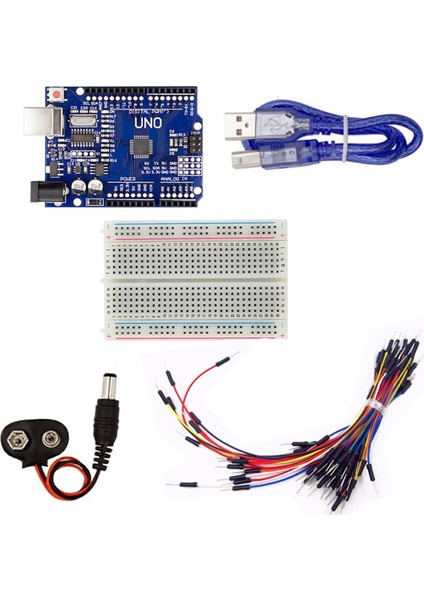 Roba Arduino Uno R3 Başlangıç Seti 70 Parça Breadboard Pil Kablo