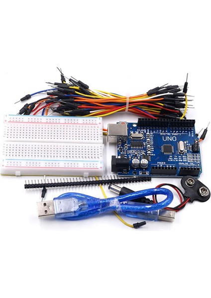 Roba Arduino Uno R3 Başlangıç Seti 70 Parça Breadboard Pil Kablo