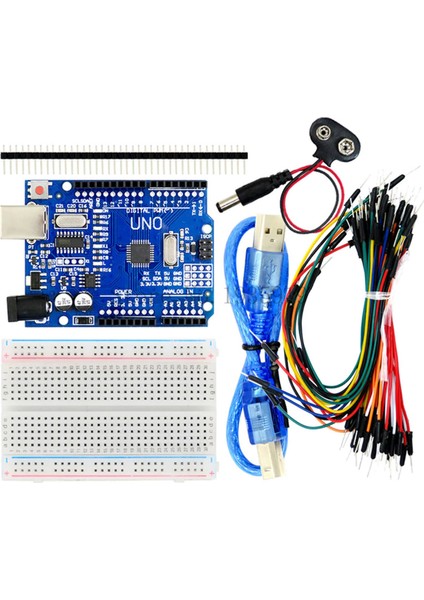 Roba Arduino Uno R3 Başlangıç Seti 70 Parça Breadboard Pil Kablo