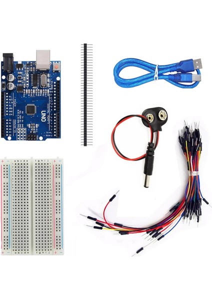 Roba Arduino Uno R3 Başlangıç Seti 70 Parça Breadboard Pil Kablo