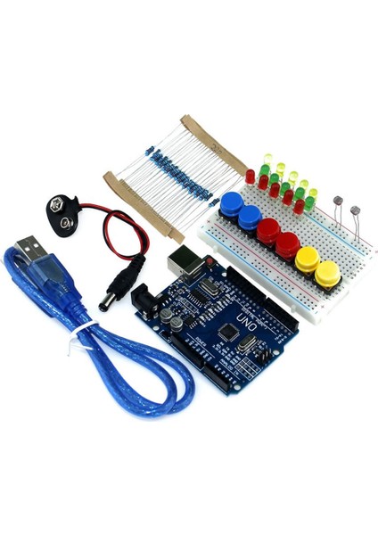 Roba Kutulu Arduino Uno R3 Başlangıç Seti 78 Parça Breadboard LED Ldr