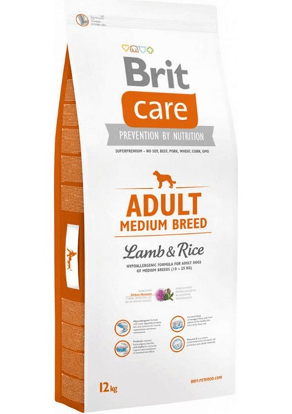 Kuzu Etli Orta Irk Yetişkin Köpek Maması 12 kg