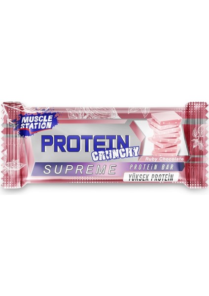 Muscle Station Crunchy Supreme Protein Bar Ruby 40 Gr