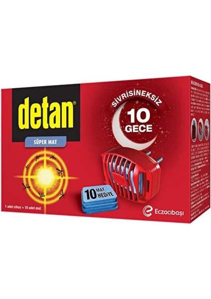 Detan sivrisineksiz 10 Gece Süper Mat ve Cihaz - V756