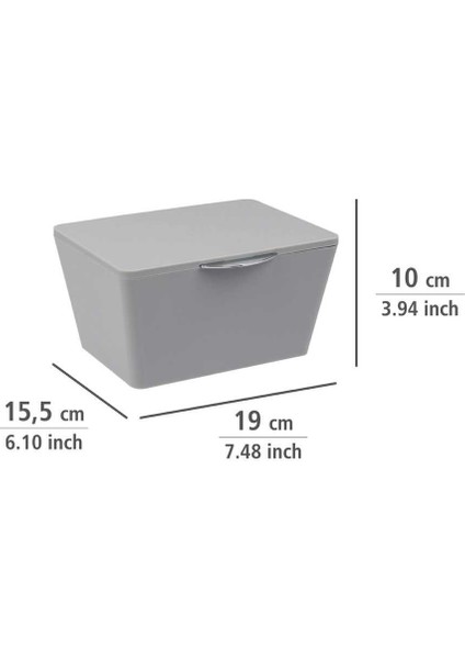 Gri, Kapaklı Saklama Ve Takı Kutusu - Brasil Model