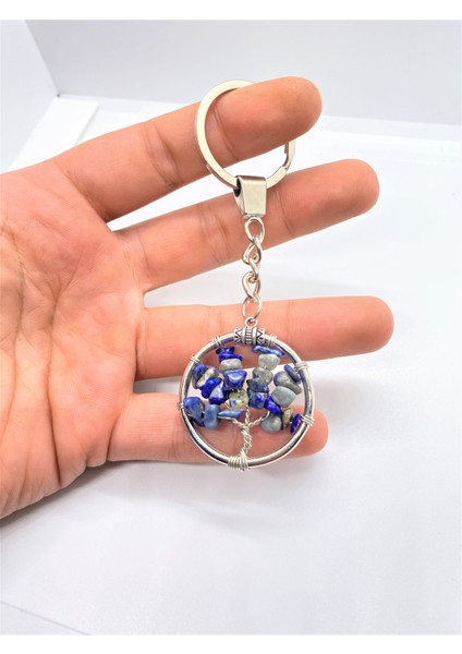 m Lapis Lazuli Taşı Doğal Taş Hayat Ağacı Anahtarlık ve Zincir Orjinal Doğal Taş Hediyelik fiyatları