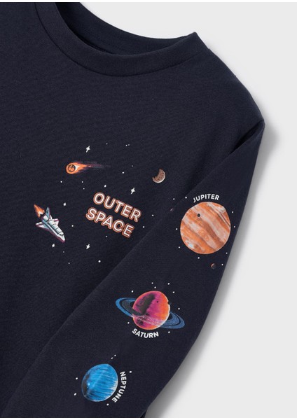 Erkek Çocuk Uzun Kol Tişört Lacivert 4001 modelleri