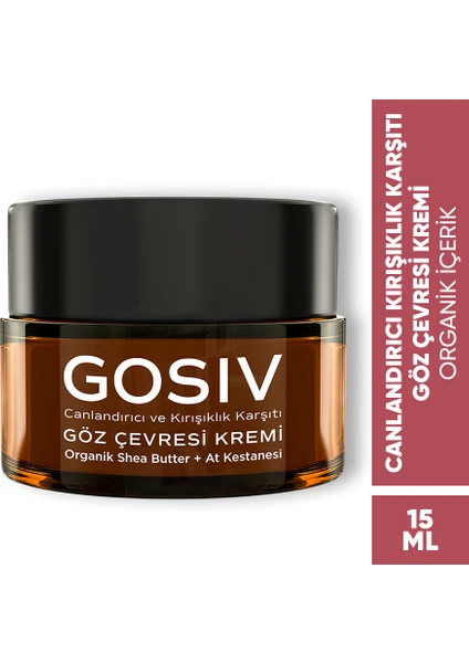 Canlandırıcı ve Göz Çevresi Kremi 15 ml