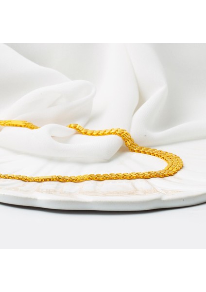 Bileklik & Kolye Zincir Örgü Altın Takı Seti indirimleri