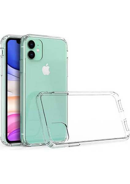 Apple iPhone 11 Köşe Korumalı Şeffaf Darbe Emici Telefon Kılıfı