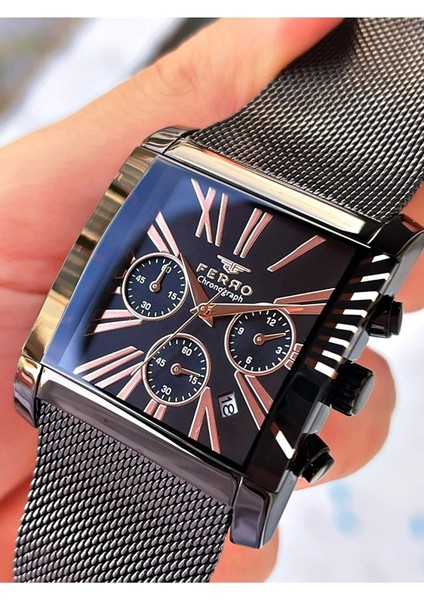 NS.FR101-R13 Ferro Iç Fonksiyonları Aktif Chronograph 30 mt Suya Dayanıklı Erkek Kol Saati