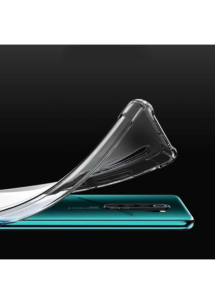 Aqua Aksesuar Xiaomi Redmi Note 8 Pro Köşe Korumalı Şeffaf Darbe Emici Telefon Kılıfı