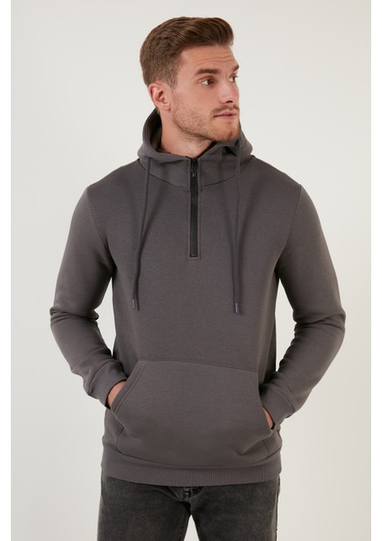 Pamuklu Içi Tüylü Yumuşak Şardonlu Kapüşonlu Sweat Erkek Sweat 59052651