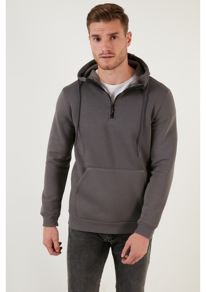 Pamuklu Içi Tüylü Yumuşak Şardonlu Kapüşonlu Sweat Erkek Sweat 59052651 modelleri